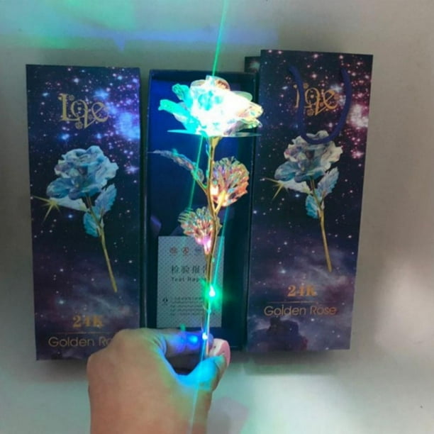 24K Gold Foil Rose Flower LED Luminous Galaxy Mother's Day Valentine's Day Gift 24K Gold Foil Rose Flower LED Luminous Galaxy Mother's Day Valentine's Day Gift